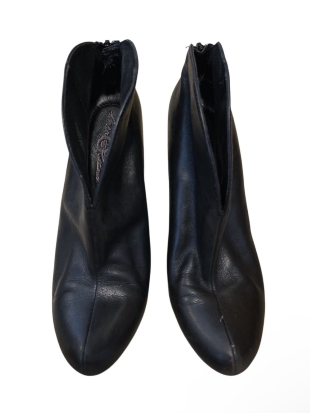 🖤 BØRN Crown 🖤 Woodlynne black leather heel-zip ankle booties, Sz 6